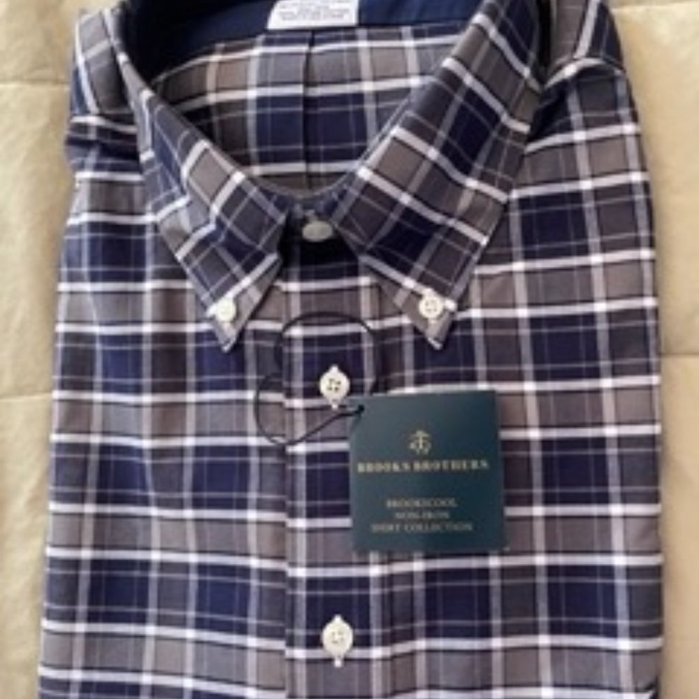 Brooks Brothers Mens Button Down Plaid Shirt